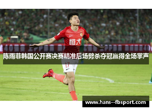 陈雨菲韩国公开赛决赛精准后场劈杀夺冠赢得全场掌声